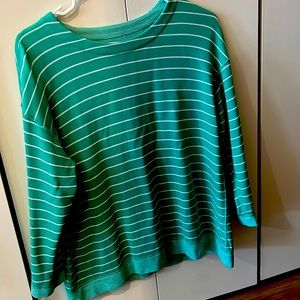 Lands End M-L reversible 3/4 length sweater